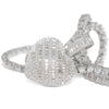 Baguette Heart Set With 4MM Tennis Chain