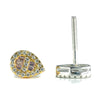 Teardrop Baguette Stud Earrings