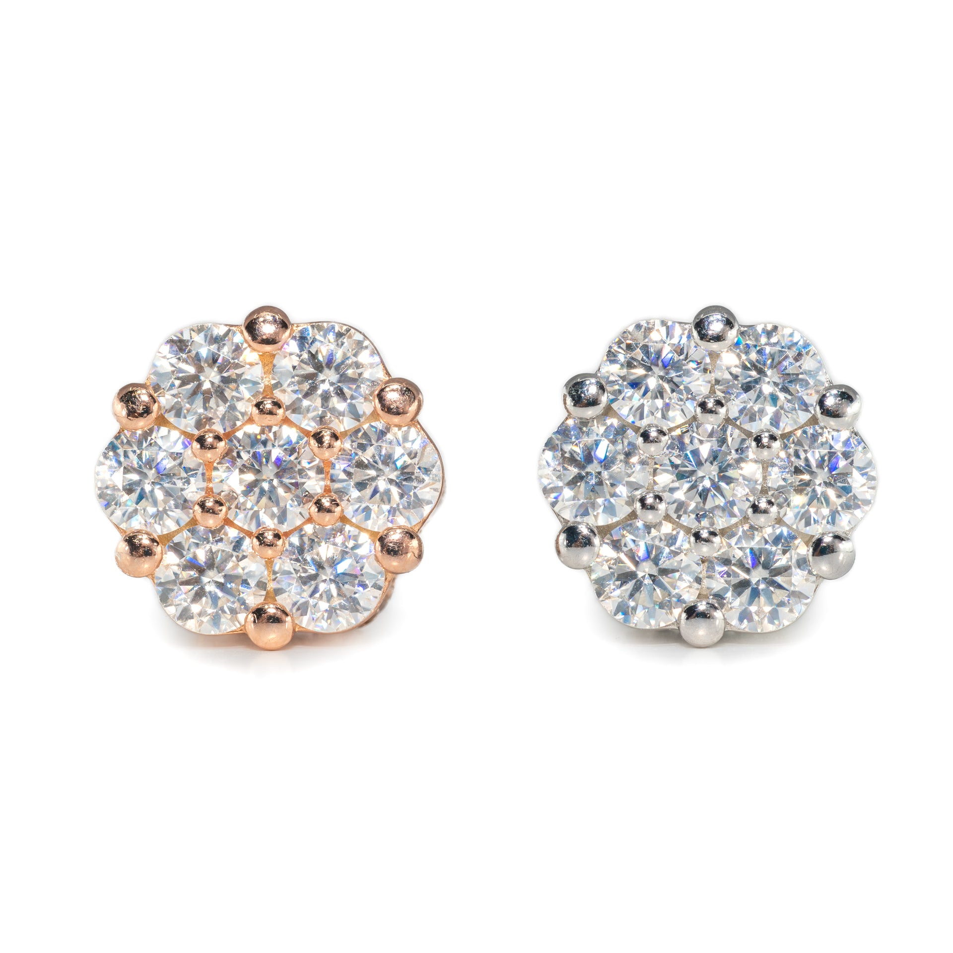 Flower Cluster Stud Earrings