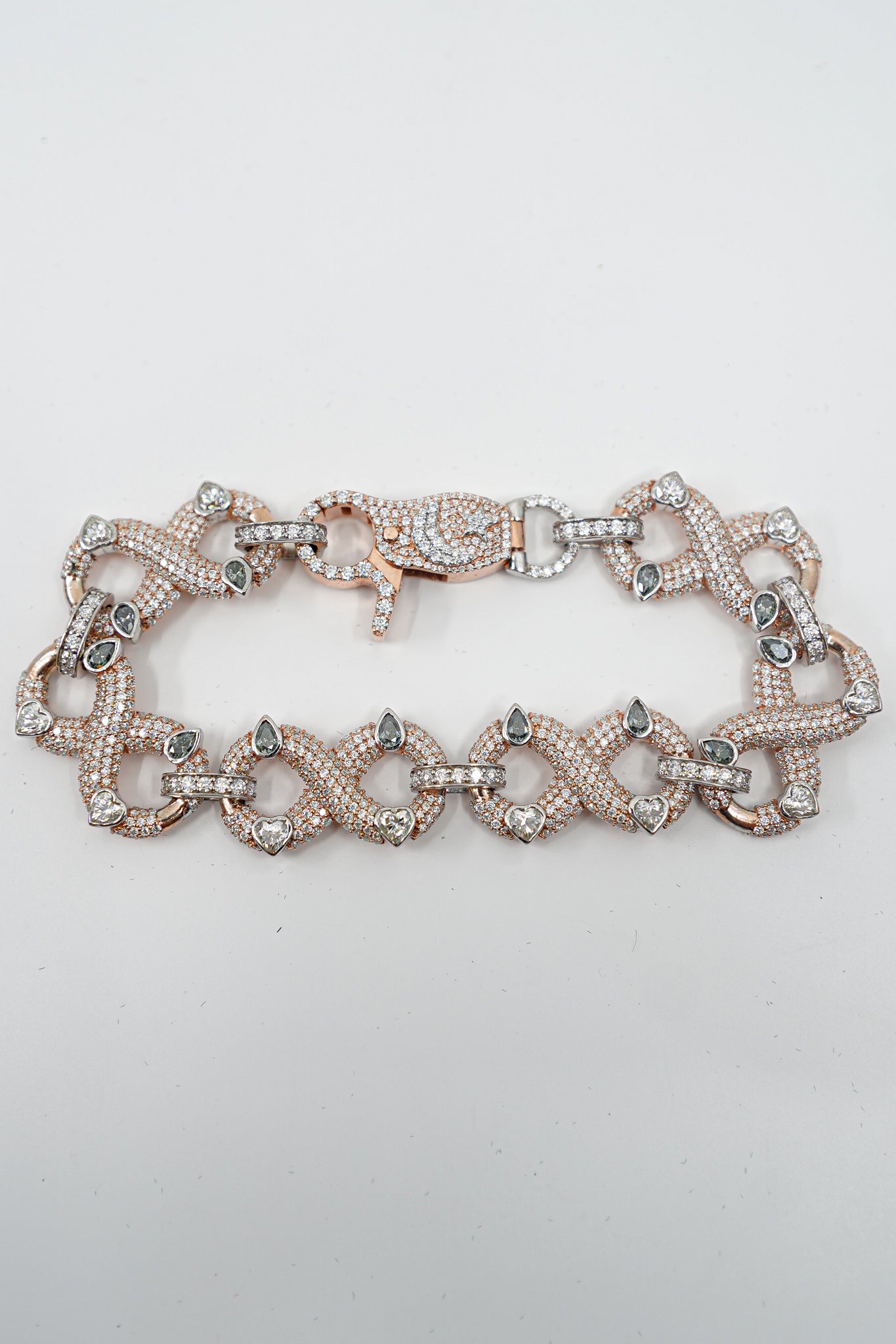 Infinite Link Bracelet Rose & White