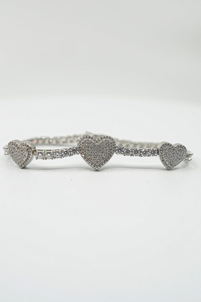 Heart Tennis Bracelet