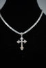 Tennis Chain and Cross Spike Pendant Set