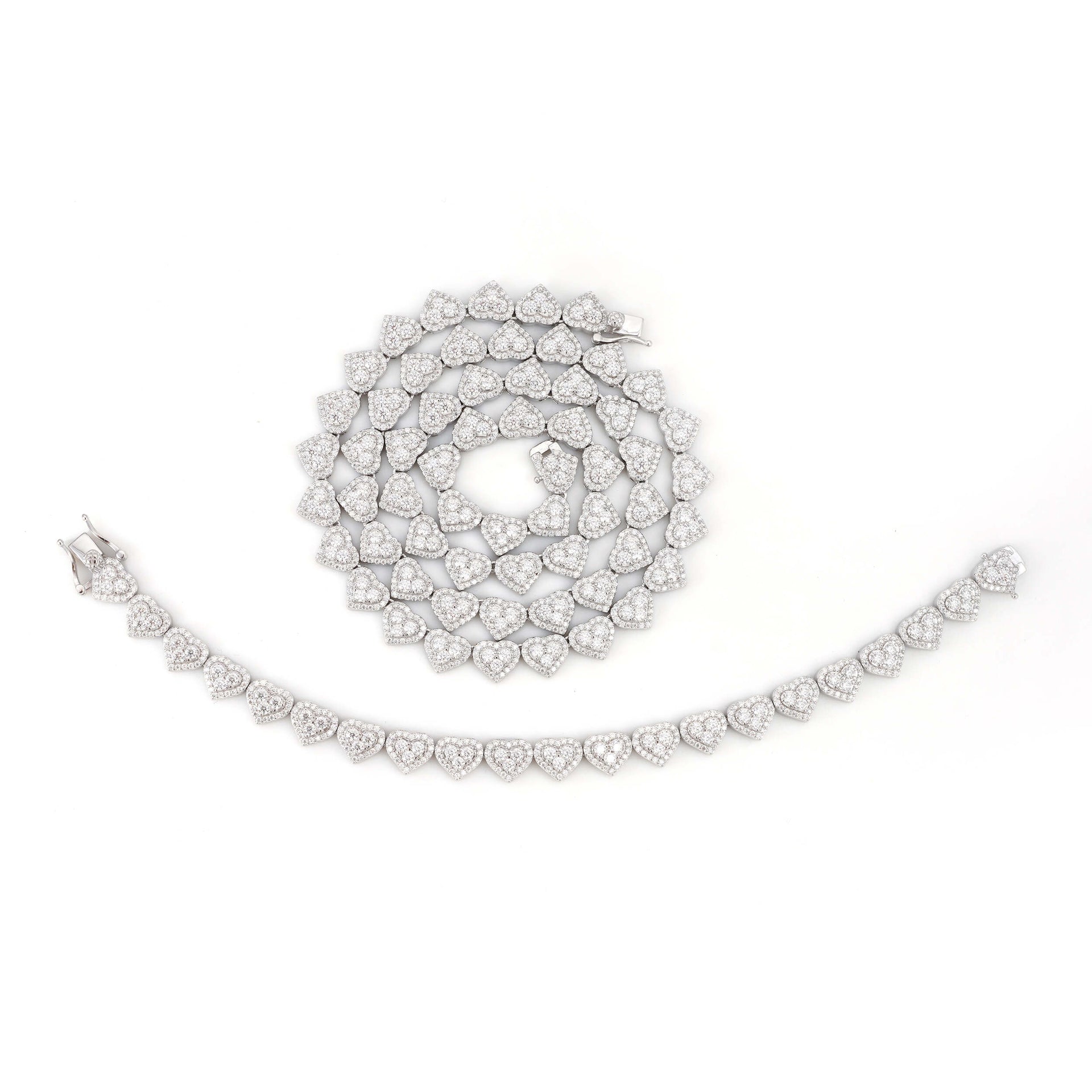 "Spoil Her" Heart Chain & Bracelet Set