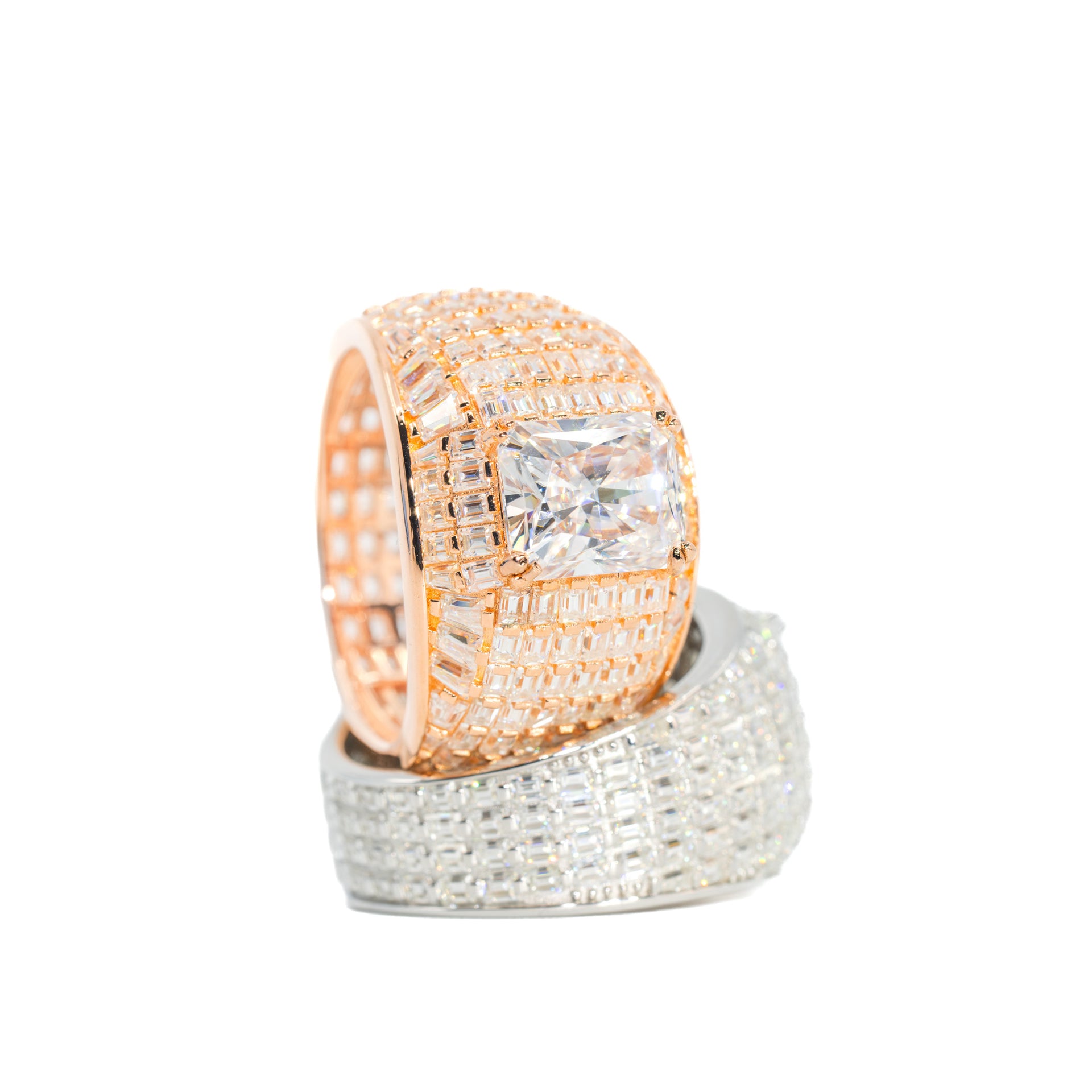 Iced Presidential Baguette Ring