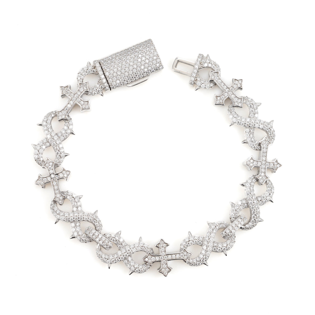 INFINITY SPIKE CROSS BRACELET