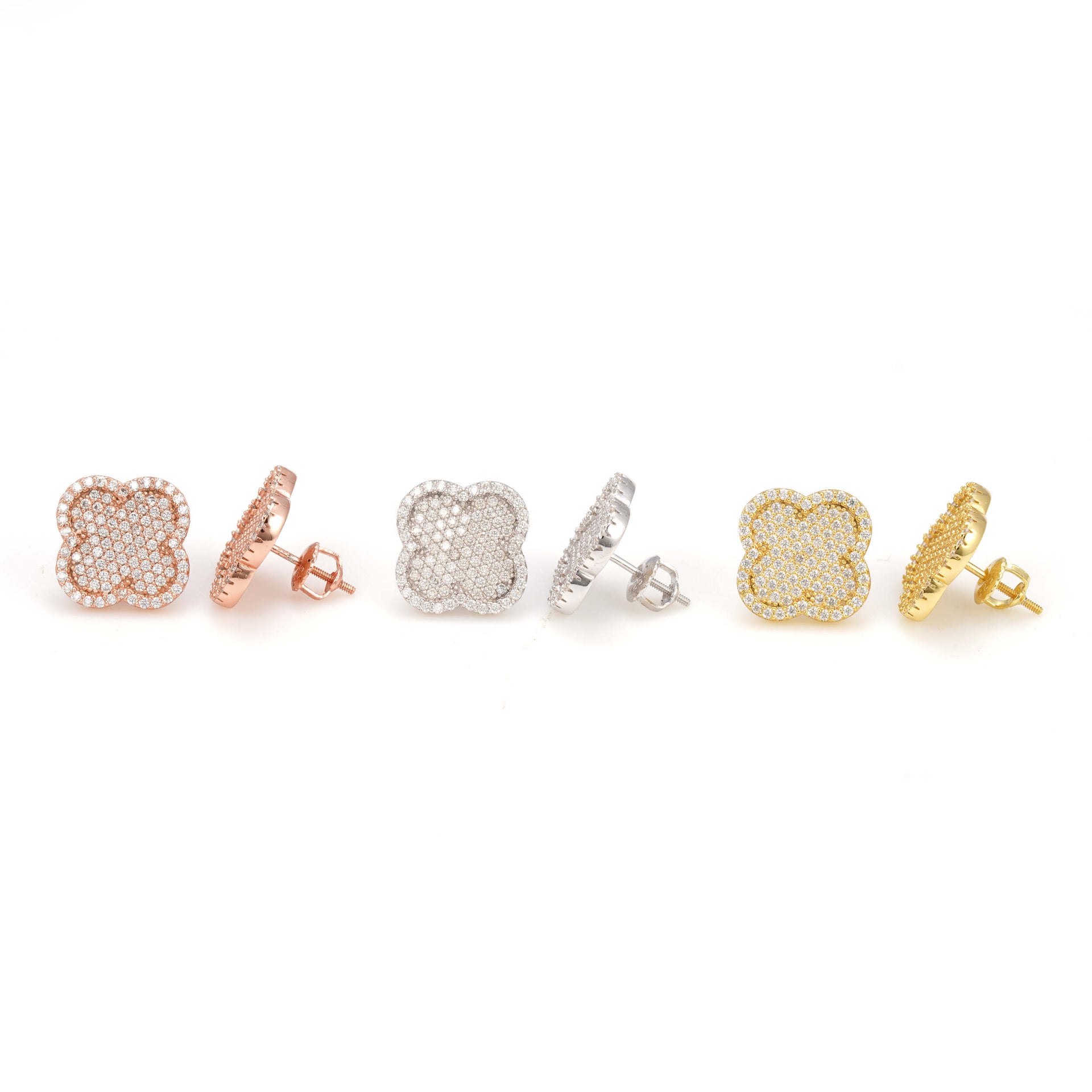 Iced Clover  Earrings