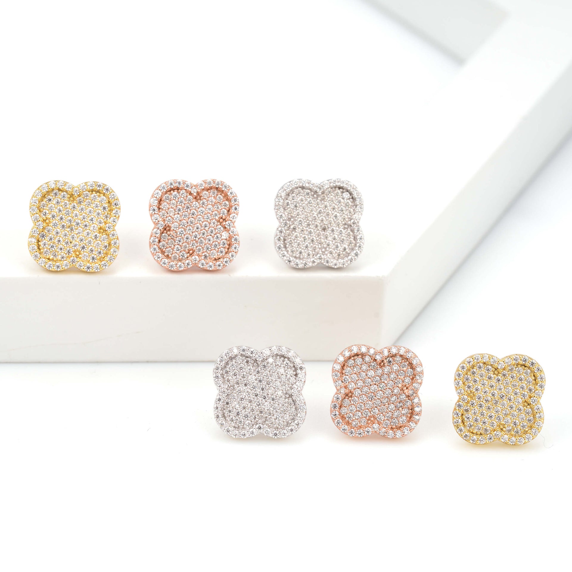 Iced Clover  Earrings