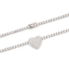 Rose & Heart Tennis Necklace