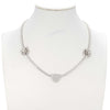 Rose & Heart Tennis Necklace