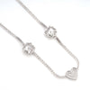 Rose & Heart Tennis Necklace