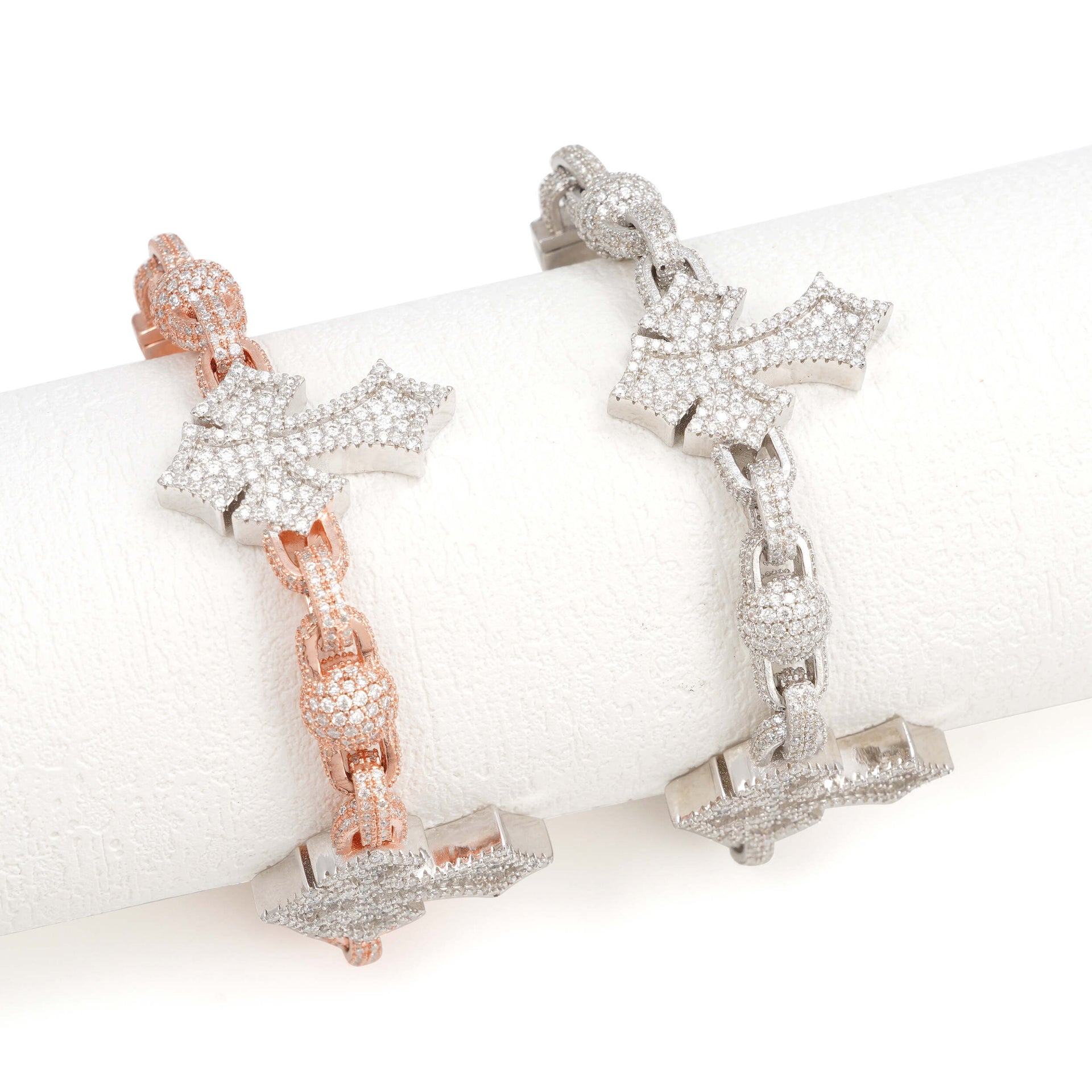 Iced Cross Link Bracelet
