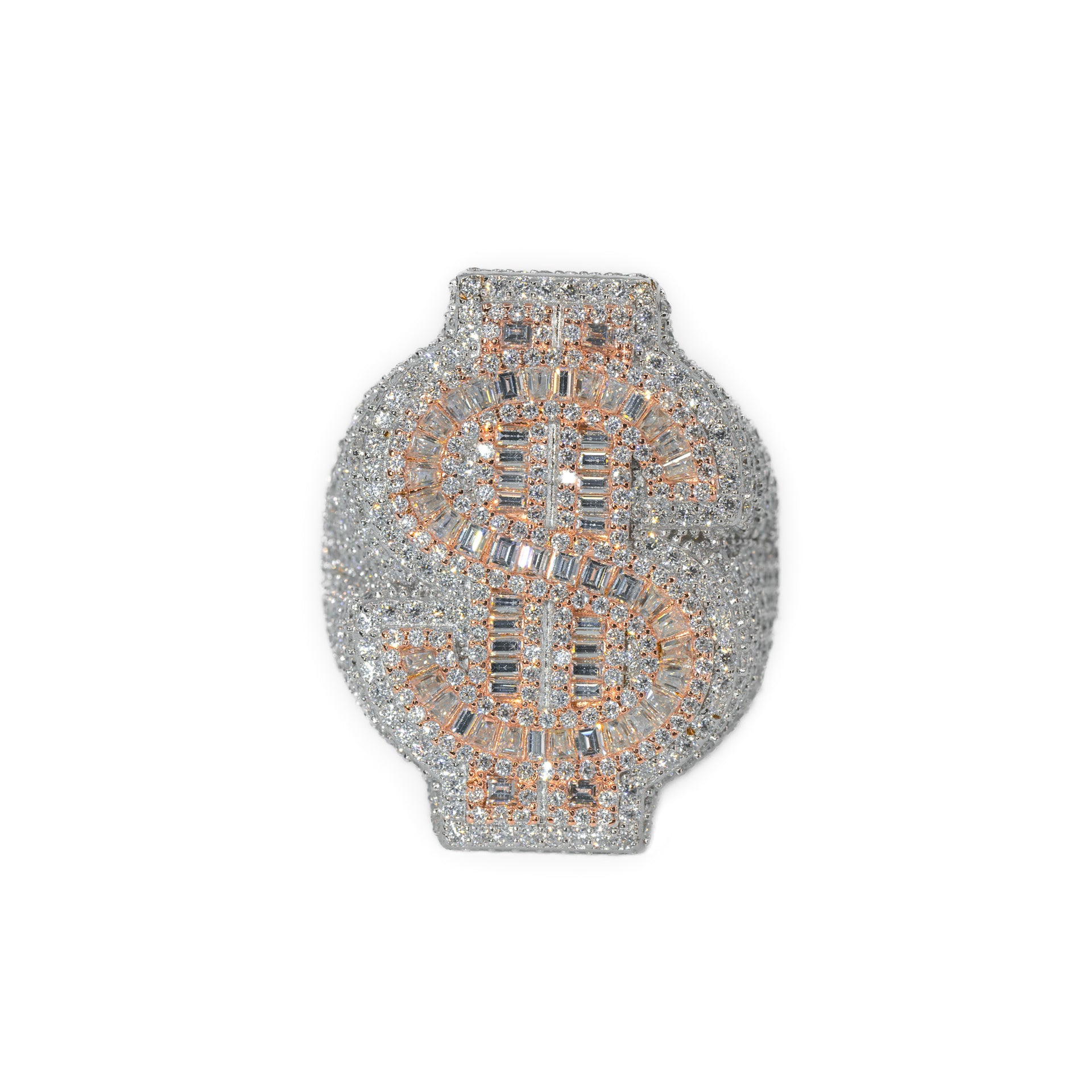 Dollar Sign Baguette Ring