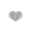 Iced Heart Baguette Ring