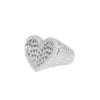 Iced Heart Baguette Ring