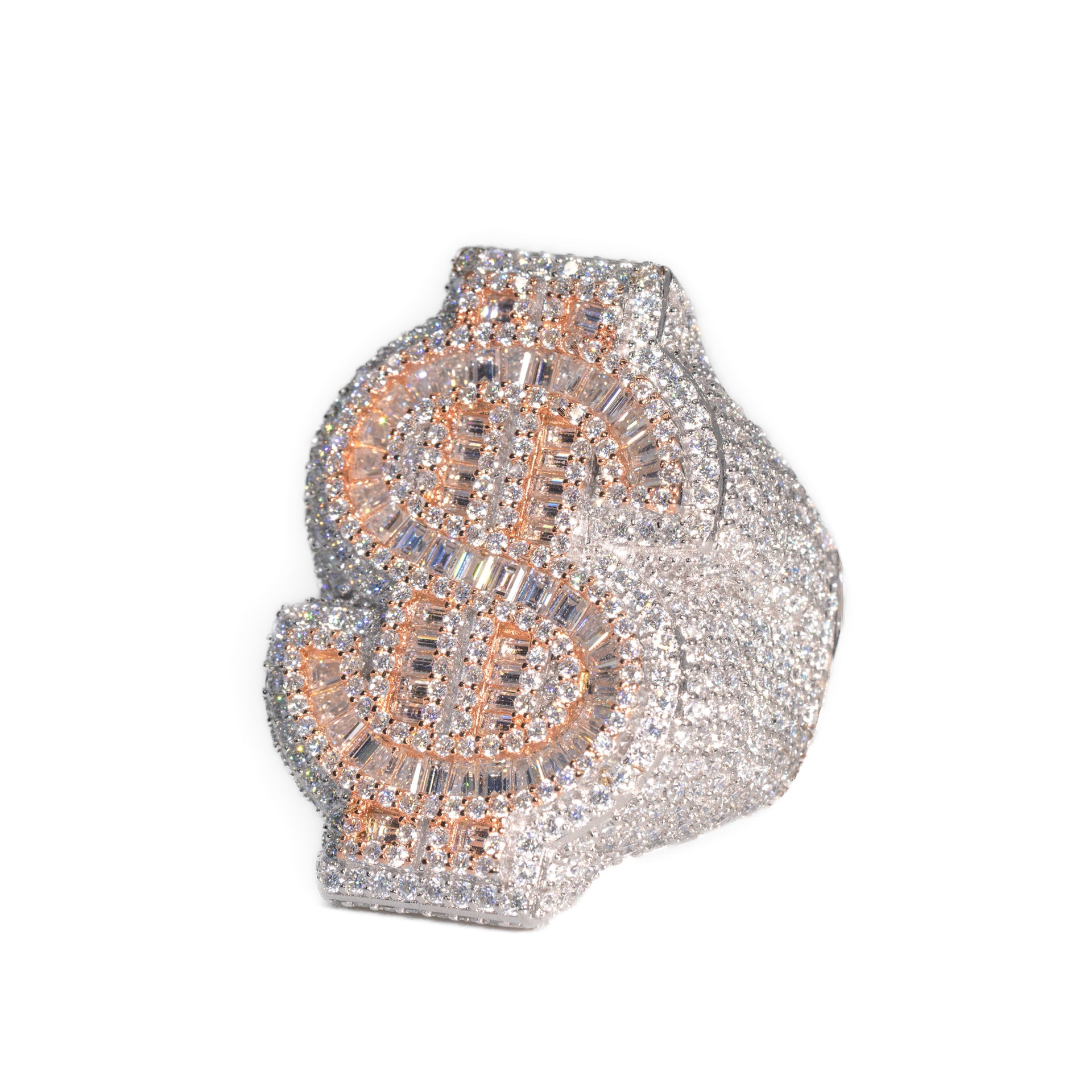 Dollar Sign Baguette Ring