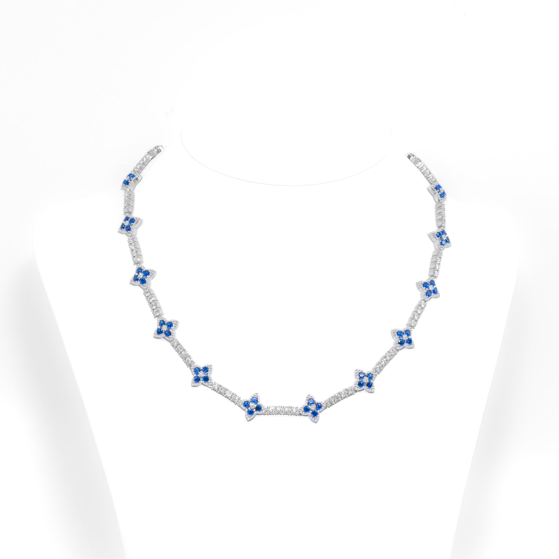 Royal Sapphire Clover Chain