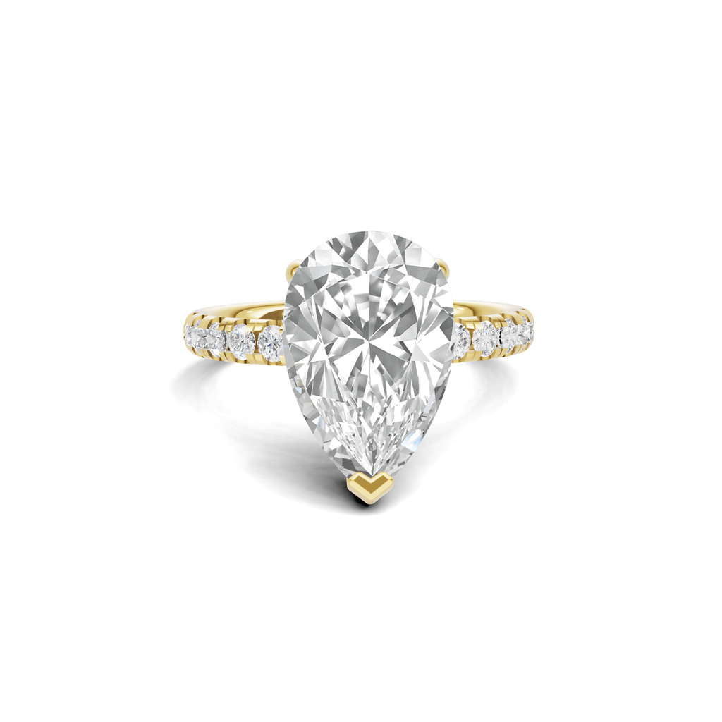 Elegant Teardrop Accented Ring