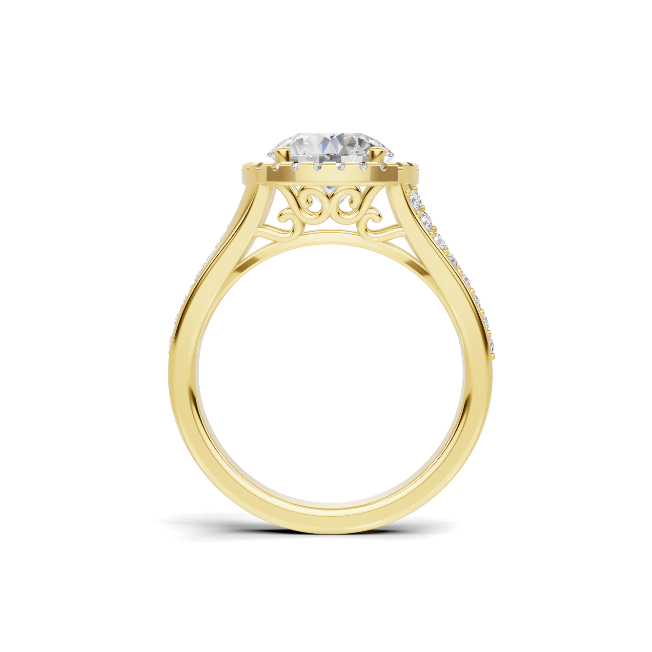 Exquisite Split Shank Ring