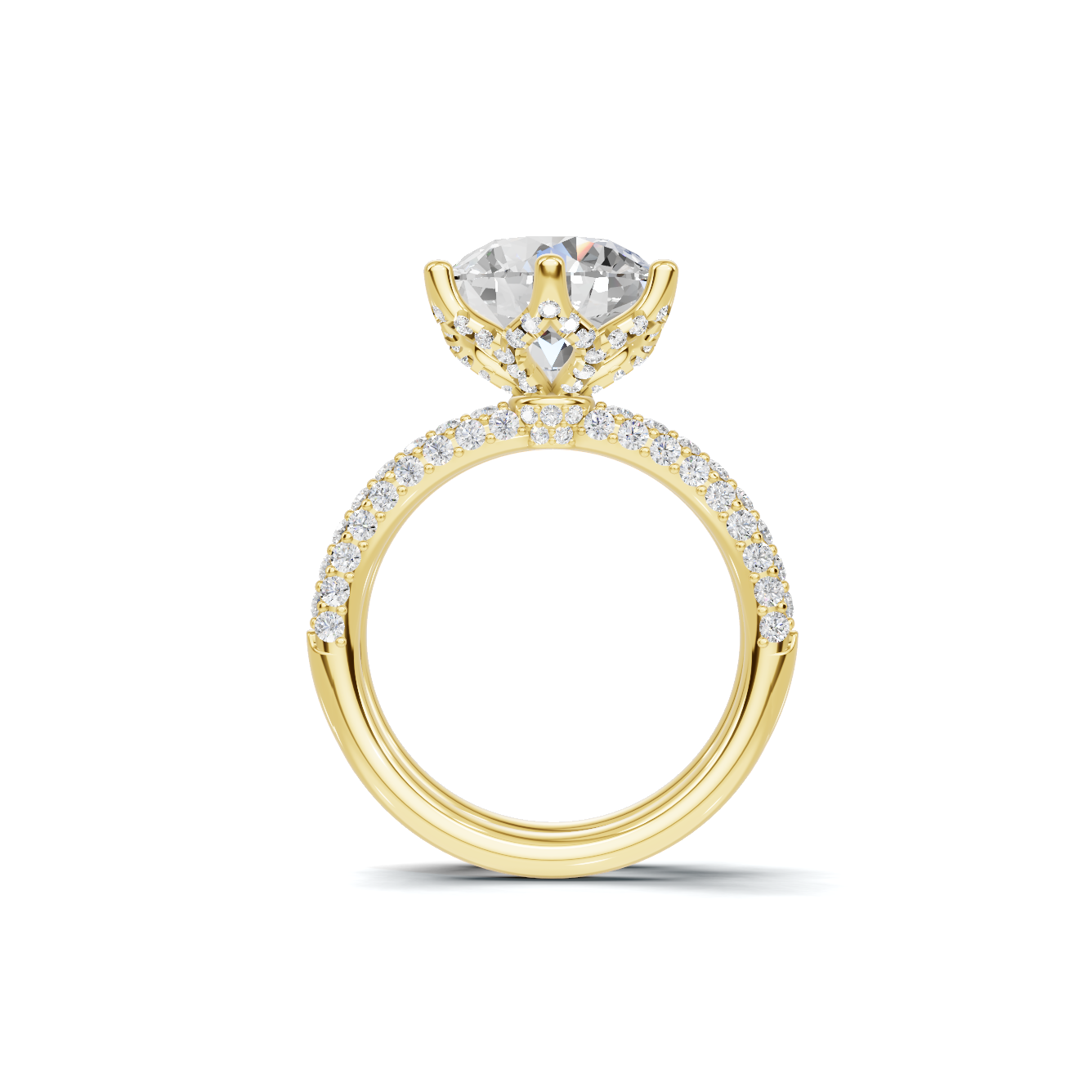 Pavé Scalloped Bridal Ring