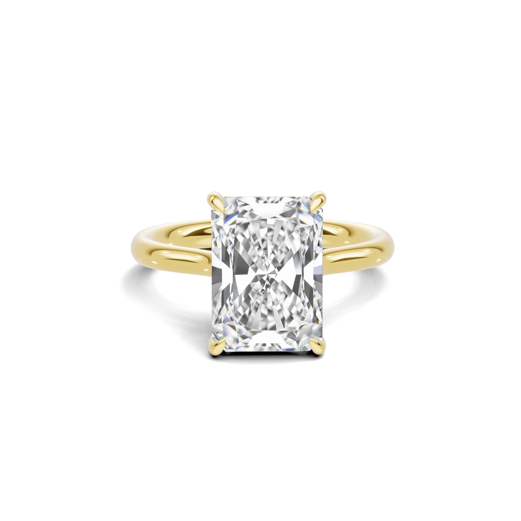 Hidden Halo Prong Ring