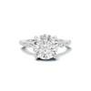 Accented Solitaire Statement Ring