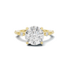 Accented Solitaire Statement Ring