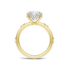 Accented Solitaire Statement Ring