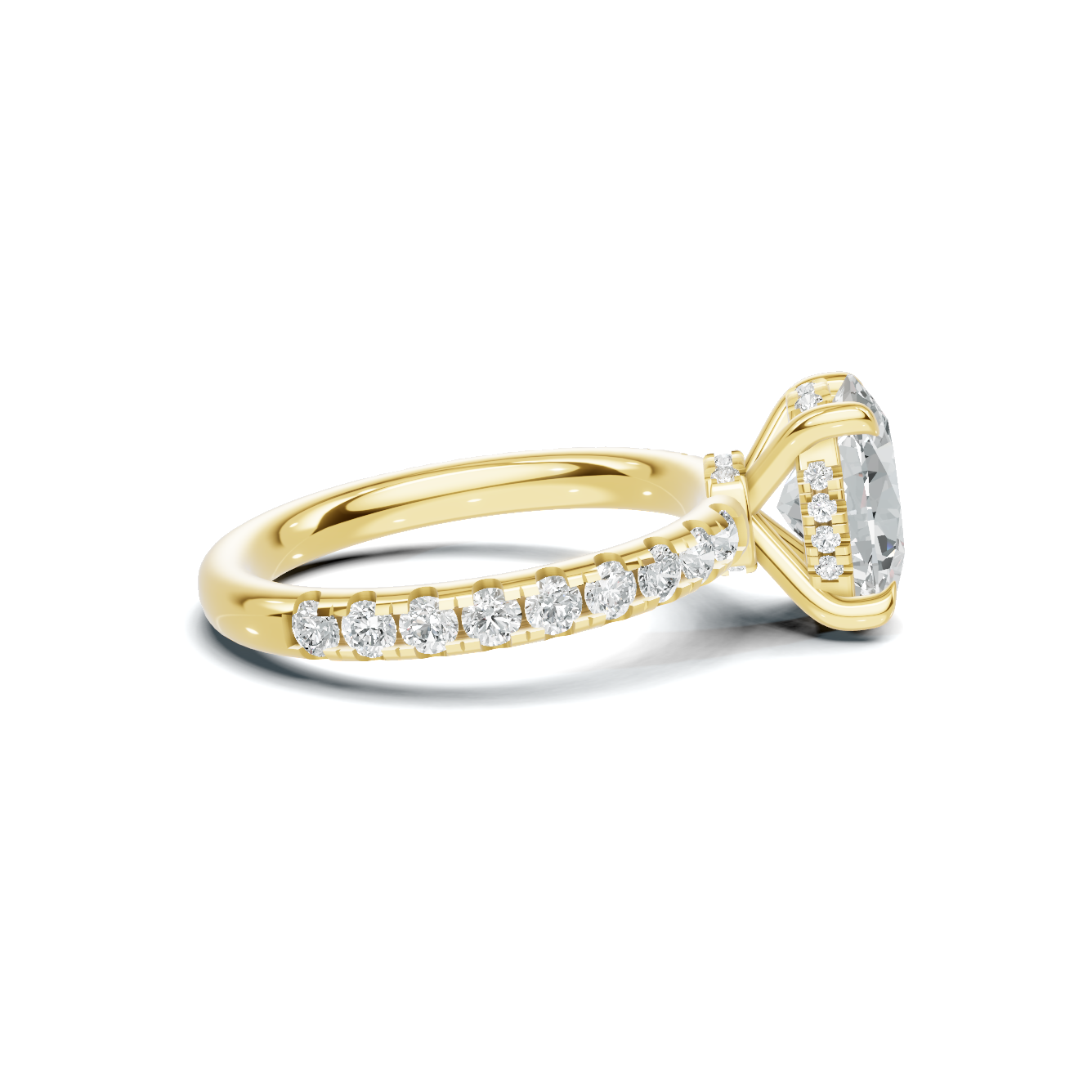 Pavé Accented Basket Ring