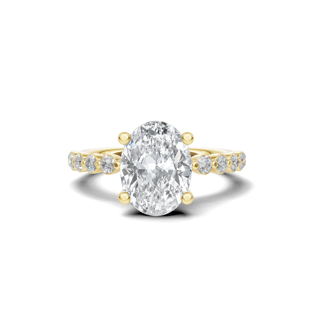 Shimmering Side Stone Ring