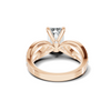 Infinity Twist Accented Ring
