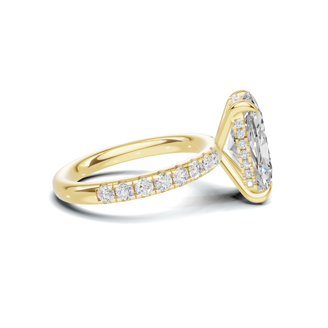 Pavé Accented Halo Ring