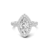 Marquise Halo Statement Ring