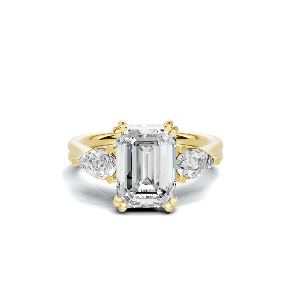Three Stone Teardrop Ring