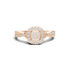 Twisted Pavé Halo Ring