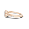 Twisted Pavé Halo Ring