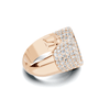 Pave Baguette Heart Ring