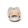 Pave Baguette Heart Ring
