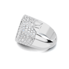 Pave Baguette Heart Ring