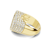 Pave Baguette Heart Ring