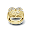Pave Baguette Heart Ring