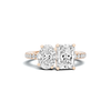 Two Stone Pave Ring