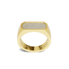 Pave Set Rectangular Ring