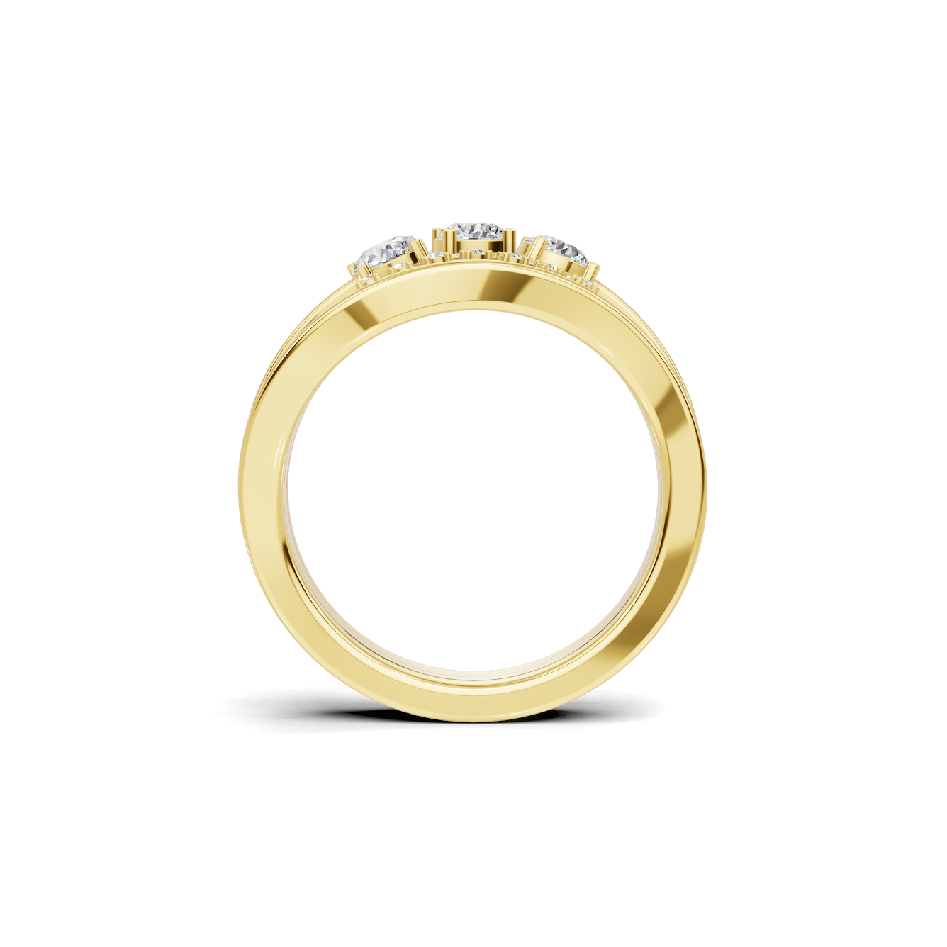 Multi Gemstone Bypass Ring