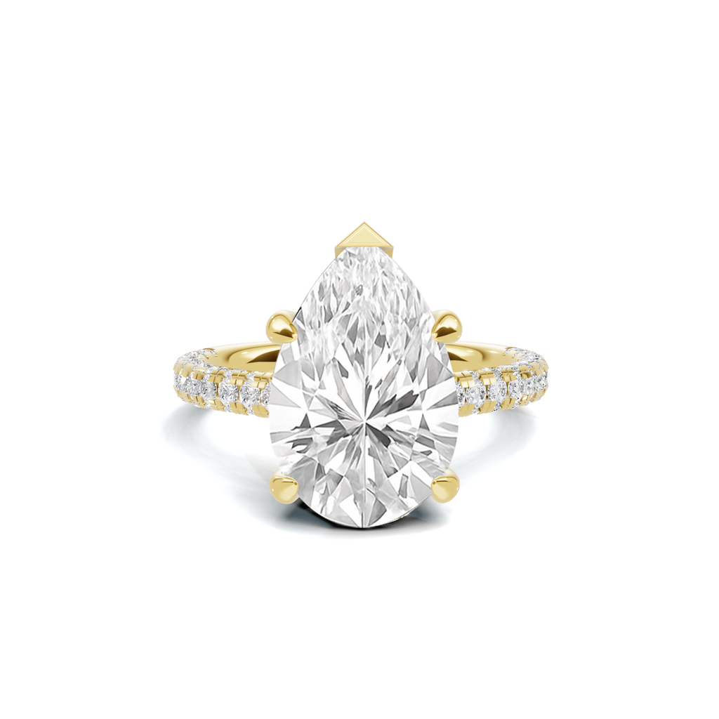 Teardrop Pavé Engagement Ring