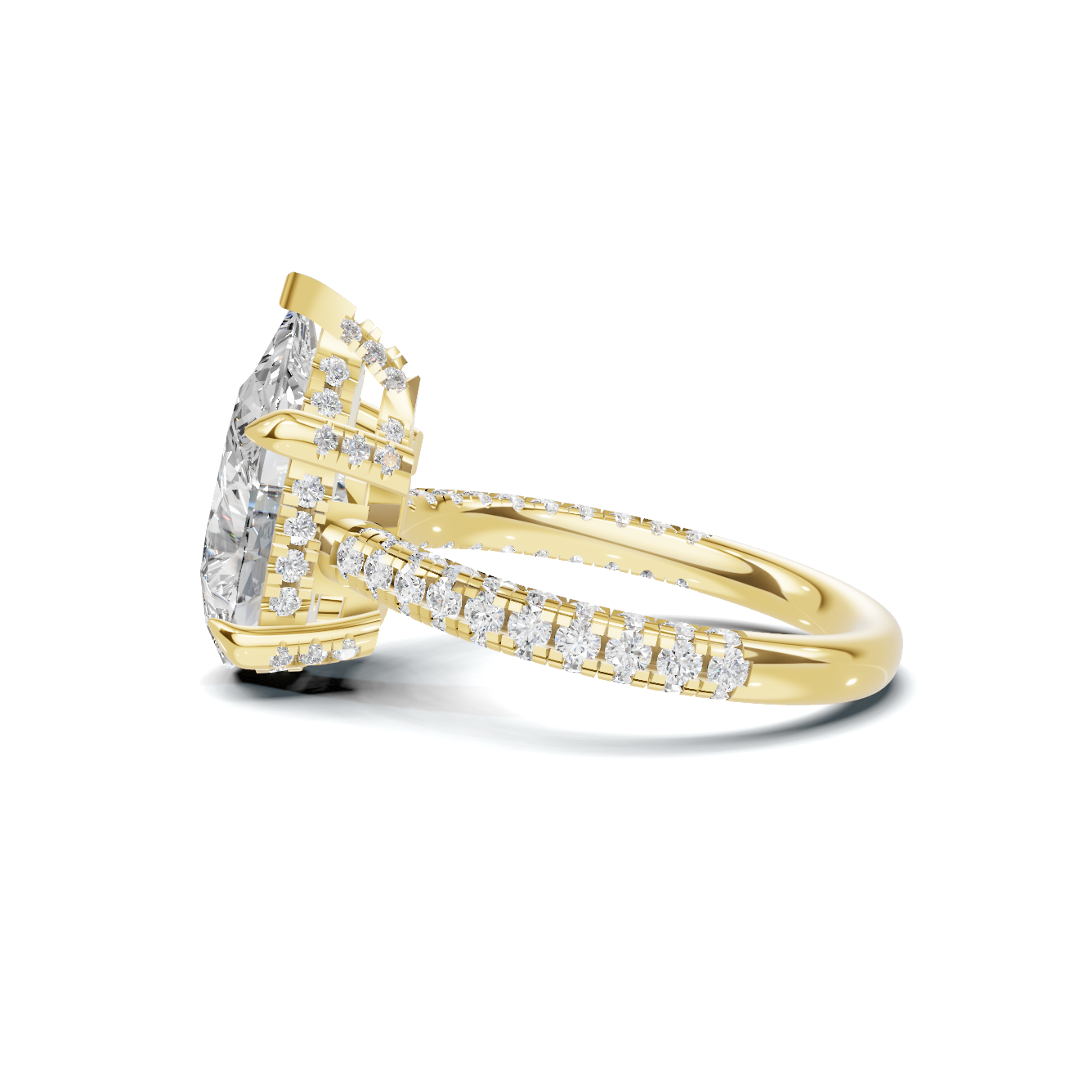 Teardrop Pavé Engagement Ring