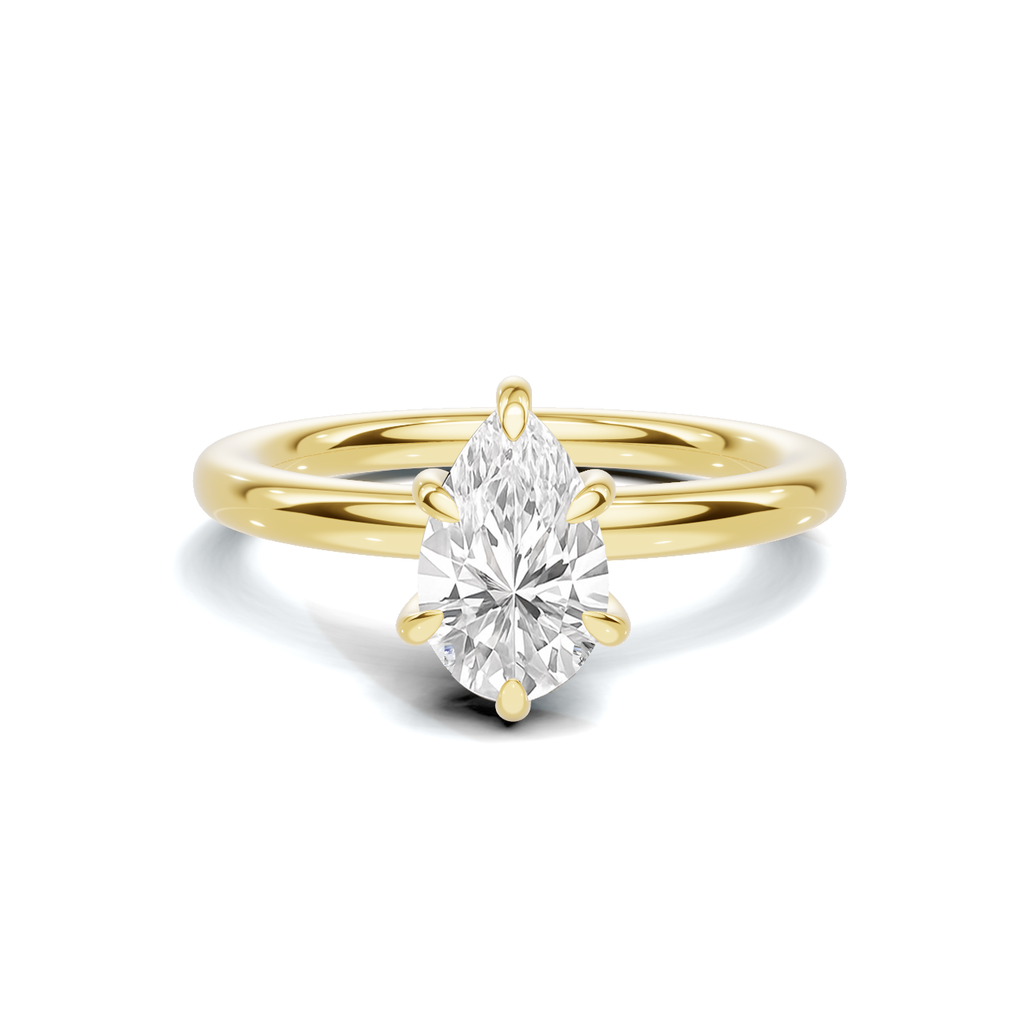 Elegant Teardrop Solitaire Ring