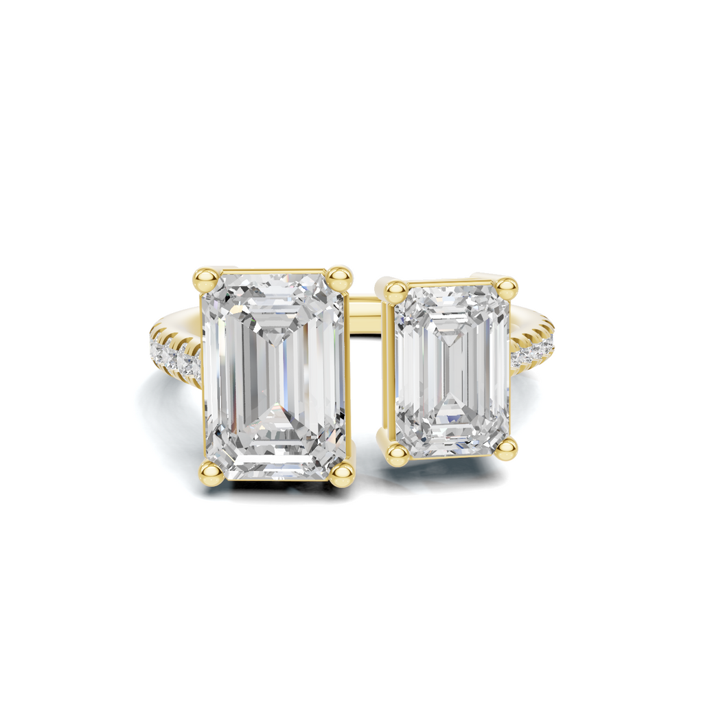 Dual Stone Open Ring