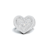 Pave Heart Statement Ring