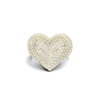 Pave Heart Statement Ring