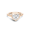 Bezel Heart Solitaire Ring